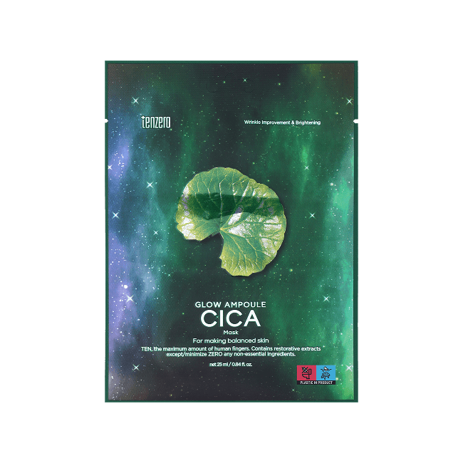 Glow Ampoule Cica Mask (25 ml 
* 10 ea)