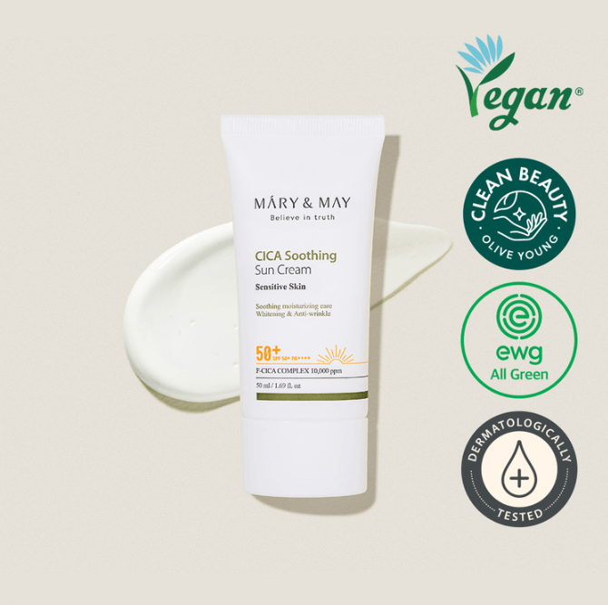 Vegan CICA Soothing Sun Cream SPF50+ PA++++ (50ml)